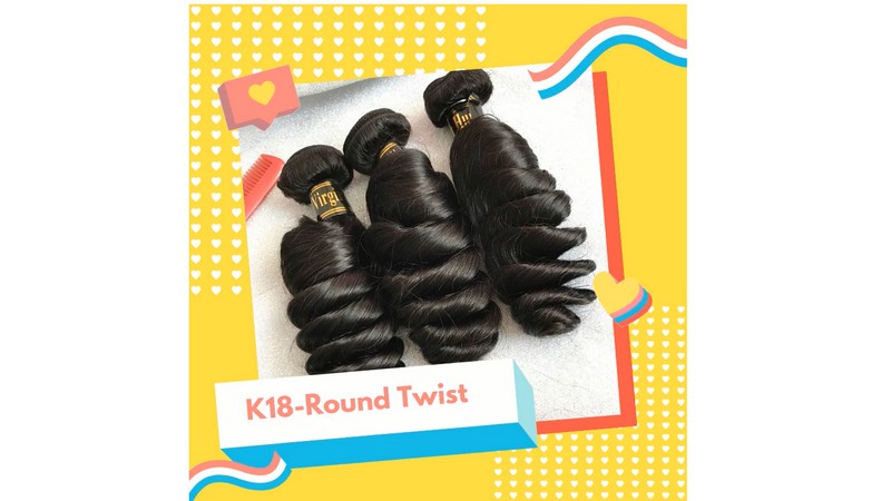 K18 - Round Twist Vietnamese best quality weft hair 1 Round-twist-hair-extension