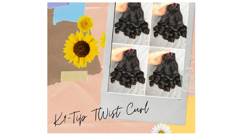 K9 - Tip Twist Curl Vietnamese best quality weft hair 2 tip twist curl hair