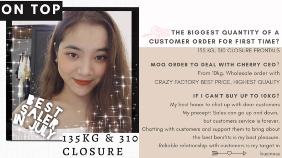 Top 5 Wholesale Hair Vendors in China - Hair Factories In China 45 Mrs. Cherry is the CEO of K-Hair company