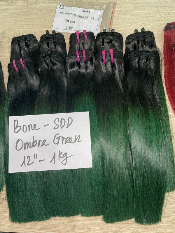 H17 Green/Ombre Green Colour Best Vietnamese Bonestraight Hair Hot Trend Colour 1 H17-Green/Ombre-Green-Colour-3