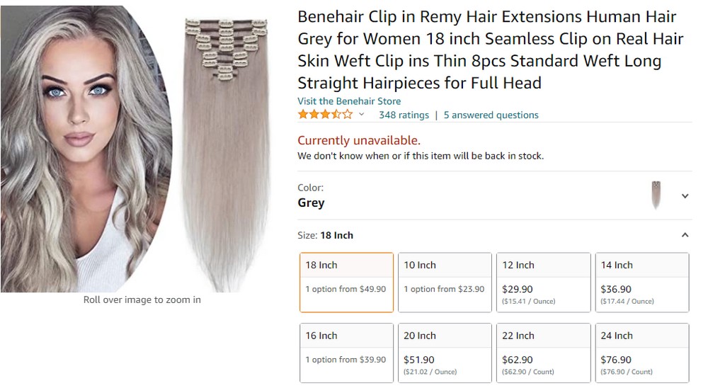 Human Hair Extensions Grey: Top 3 Secret Features About This Product 17 Human hair extensions grey 7